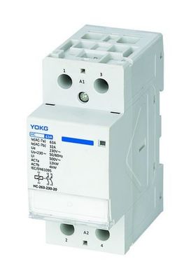 1NO 1NC Miniature Household AC Contactor 63amp 2 Phase IP20