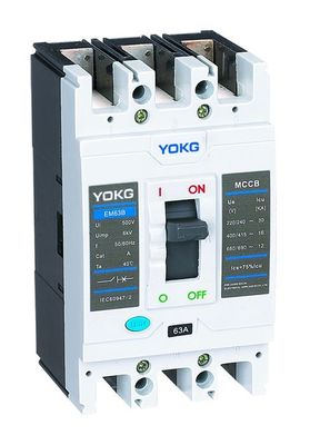 गुणवत्ता  AC 440V Moulded Case Circuit Breaker 3P EM63B/EM63N 415V MCCB 4 Pole 63 Amp कारखाना
