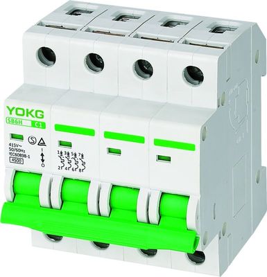 IP40 Indoor Mini Circuit Breaker 10KA SB6H 4P 3p 40a 10ka