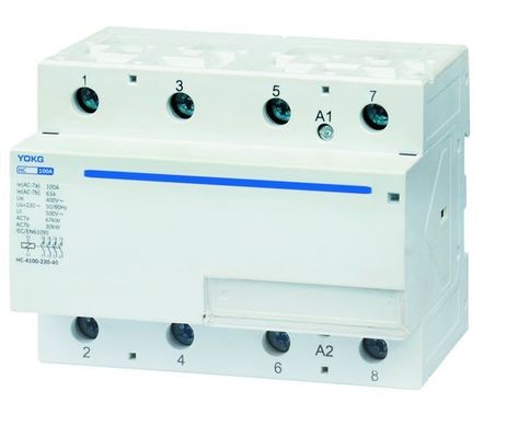 -25°C- 40°C परिवेश तापमान और 50/60Hz के लिए 4 ध्रुव घरेलू एसी संपर्ककर्ता